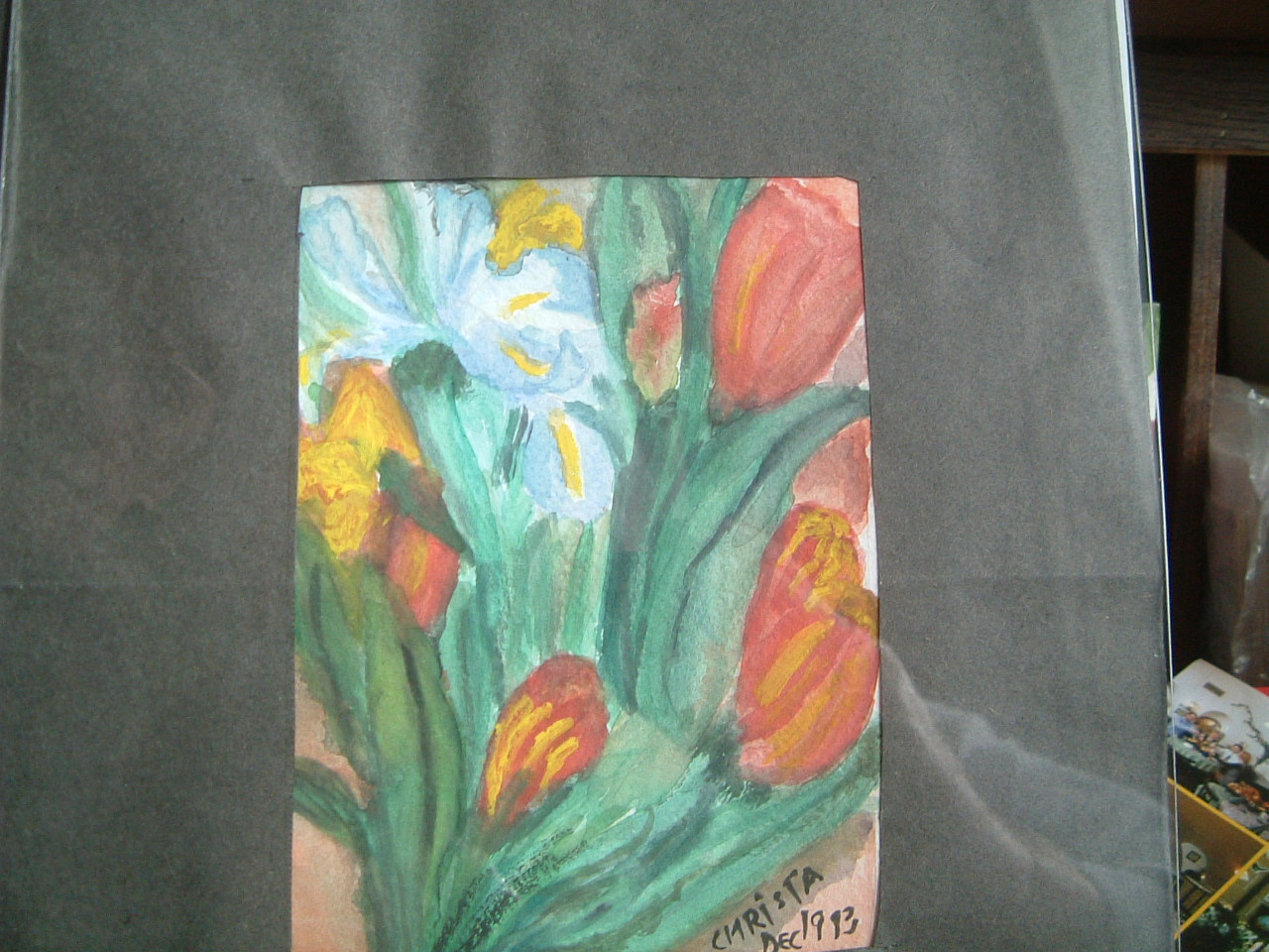 Irises and Tulips