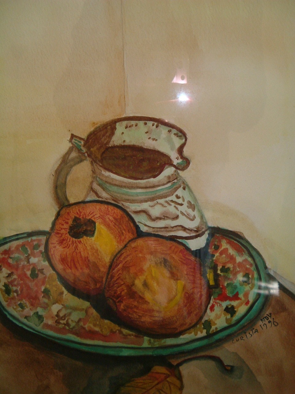 vase with pomegranet